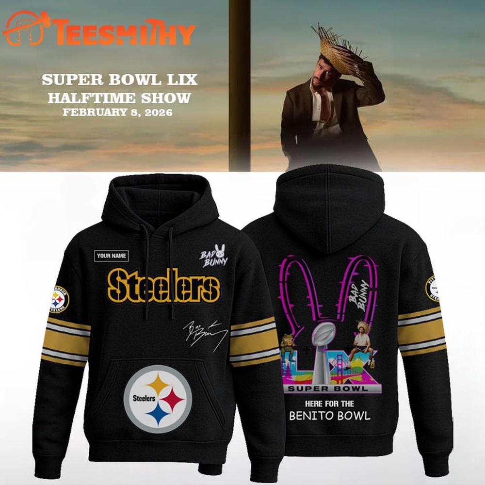 Special Edition Pittsburgh Steelers x Bad Bunny Halftime Show 2026 Customized Hoodie Shirt