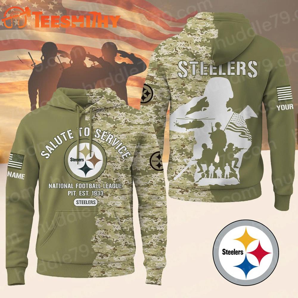 Special Edition Pittsburgh Steelers x Salute to Service Personalized Hoodie Shirt