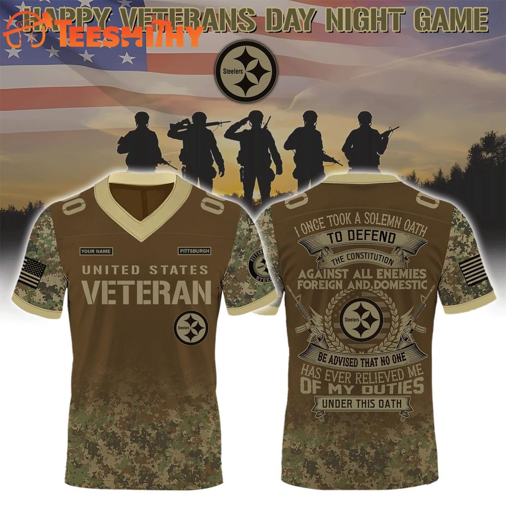 Special Edition Pittsburgh Steelers x Salute To Veterans Custom Football Jersey
