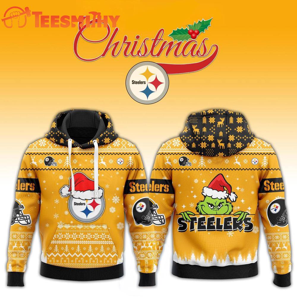 Special Edition Pittsburgh Steelers x The Grinch Christmas Custom Hoodie Shirt