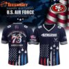 Special Edition San Francisco 49ers x U.S. Air Force 78th Birthday Custom Football Jersey