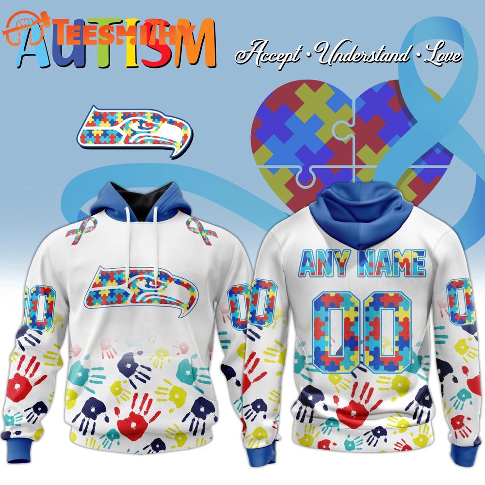 Special Edition Seattle Seahawks x Autism AcceptanceAwareness Customized Hoodie Shirt