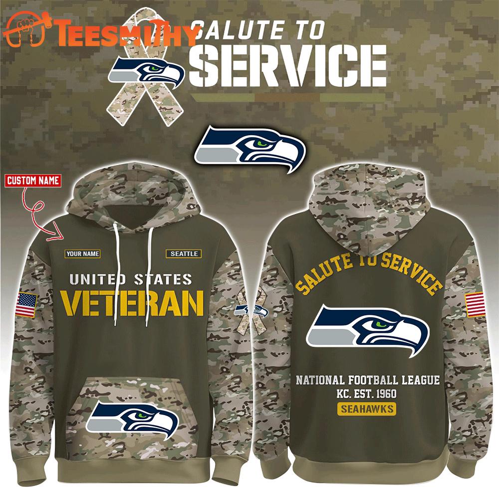 Special Edition Seattle Seahawks x Salute To Veterans Custom Hoodie Shirt
