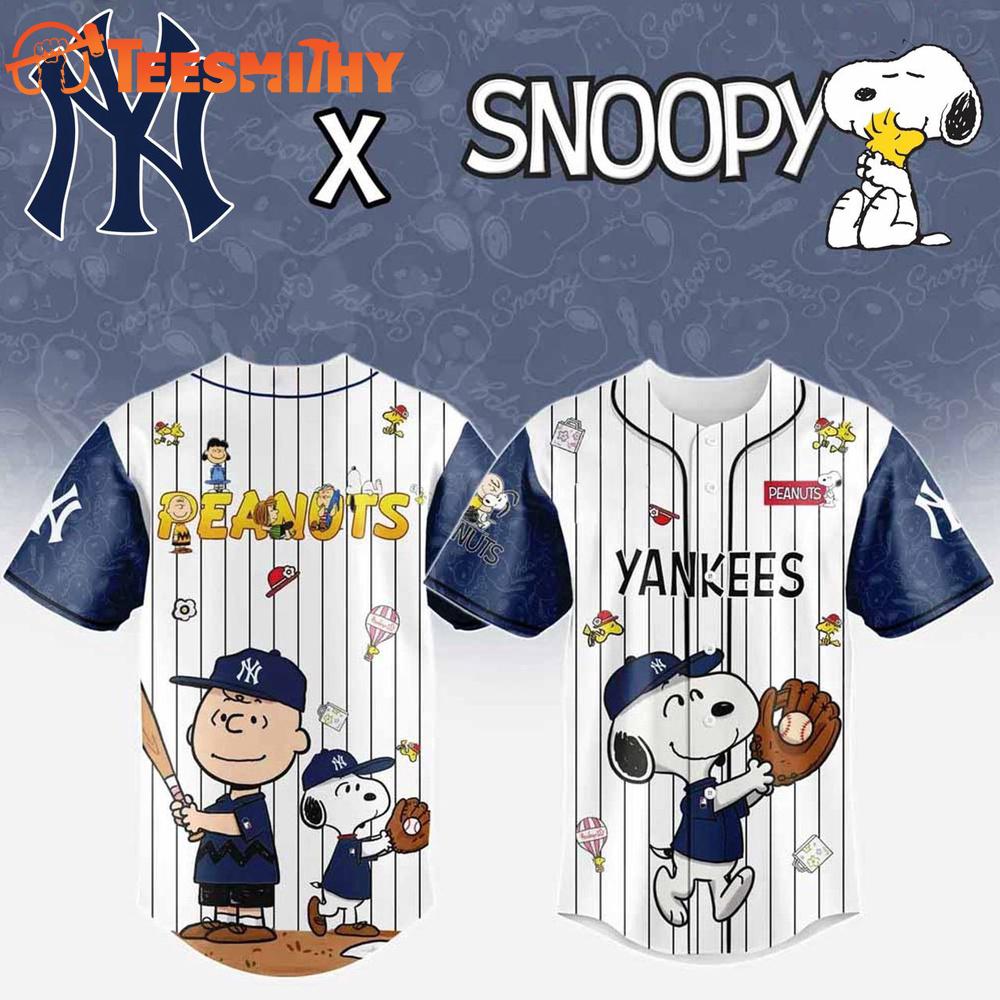 Special Edition SNOOPY x New York Yankees Baseball Jersey