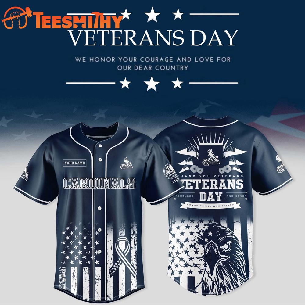 Special Edition St. Louis Cardinals x Veterans Day Custom Baseball Jersey
