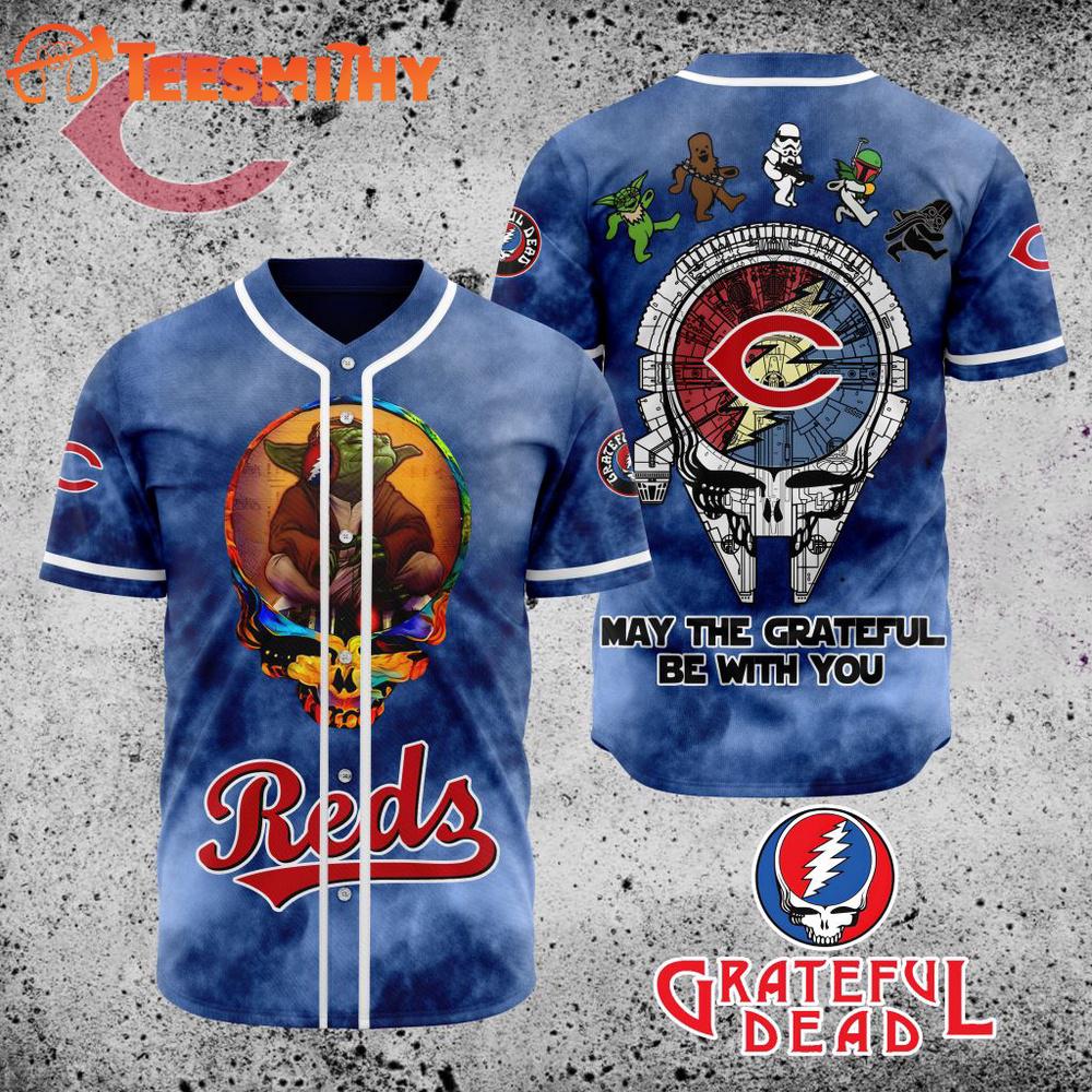 Special Edition Star Wars x Grateful Dead Cincinnati Reds Custom Baseball Jersey