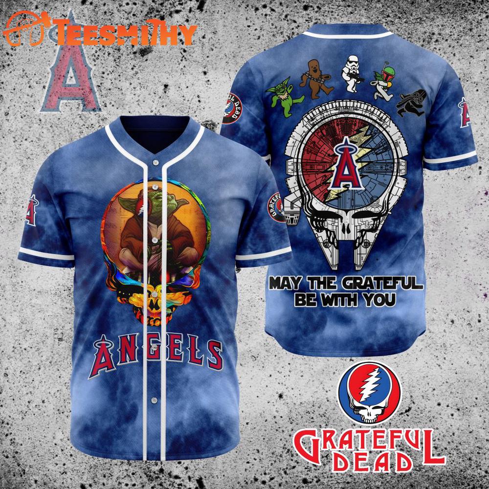 Special Edition Star Wars x Grateful Dead Los Angeles Angels Custom Baseball Jersey