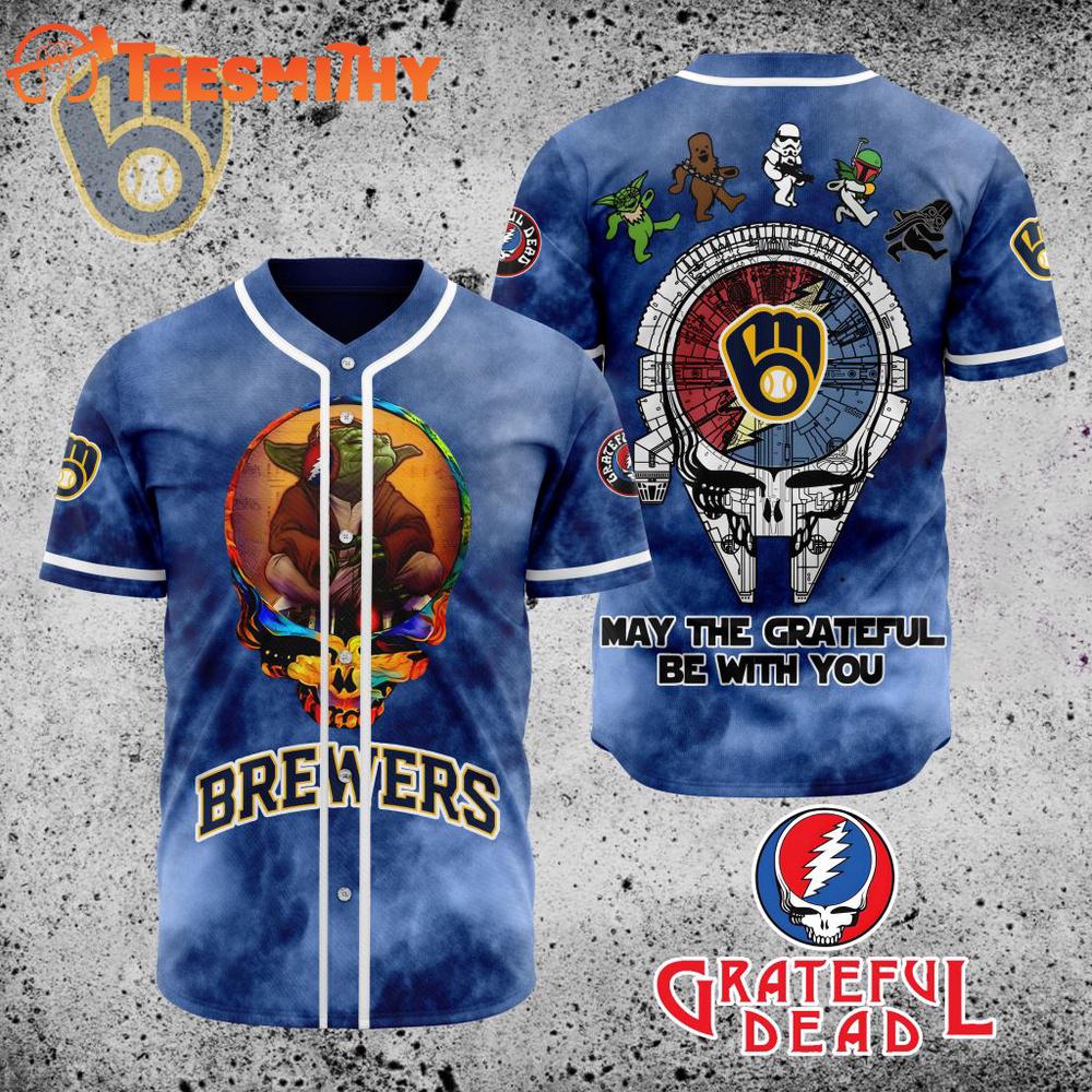 Special Edition Star Wars x Grateful Dead Milwaukee Brewers Custom Baseball Jersey