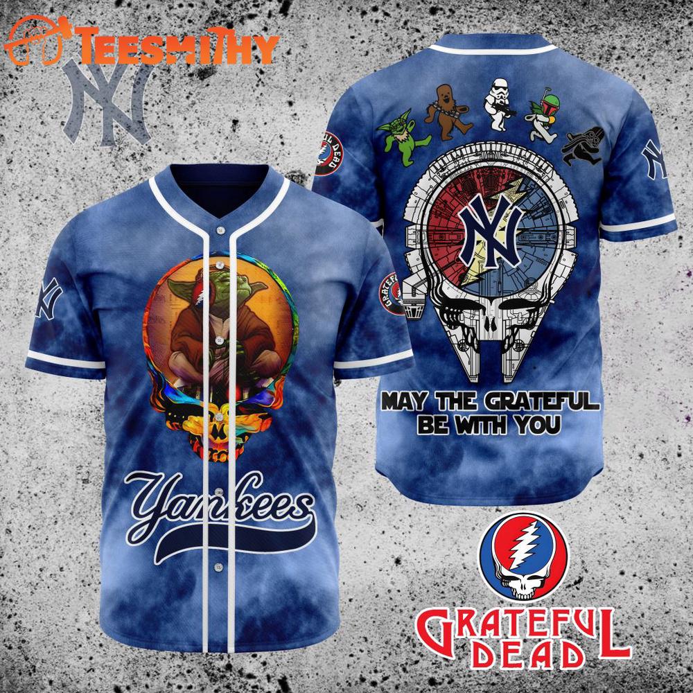 Special Edition Star Wars x Grateful Dead New York Yankees Custom Baseball Jersey