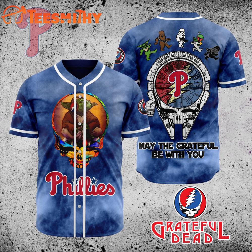 Special Edition Star Wars x Grateful Dead Philadelphia Phillies Custom Baseball Jersey