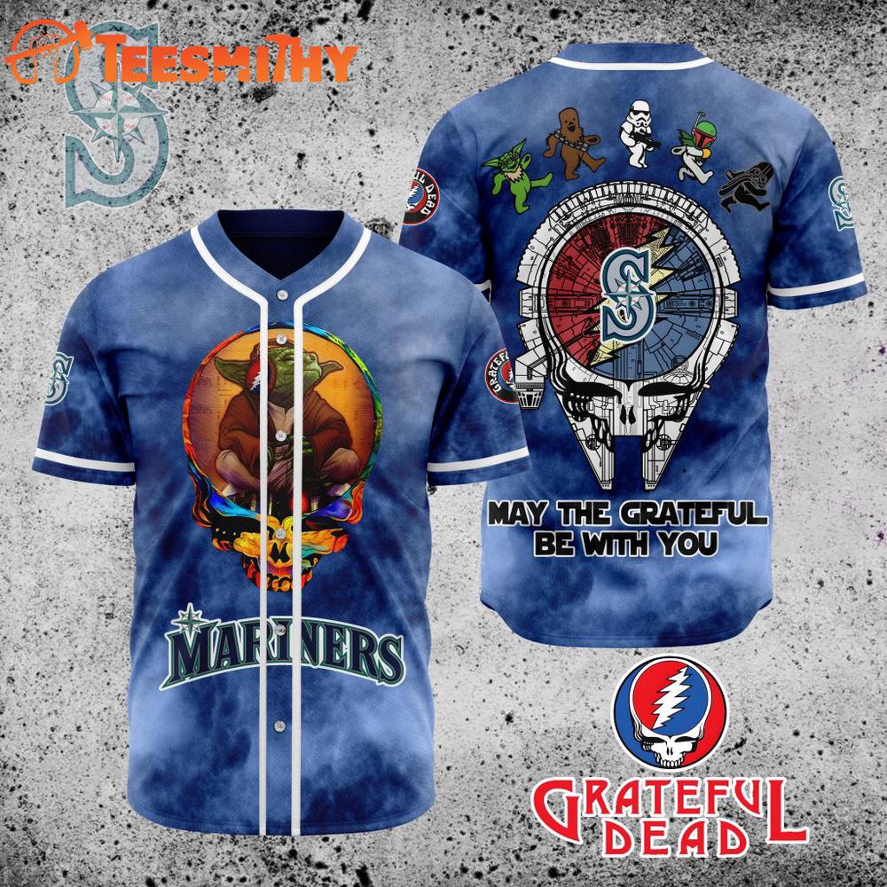 Special Edition Star Wars x Grateful Dead Seattle Mariners Custom Baseball Jersey