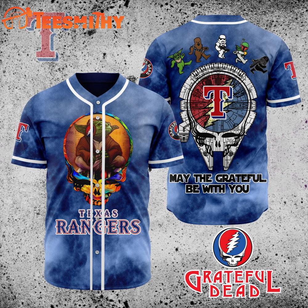 Special Edition Star Wars x Grateful Dead Texas Rangers Custom Baseball Jersey
