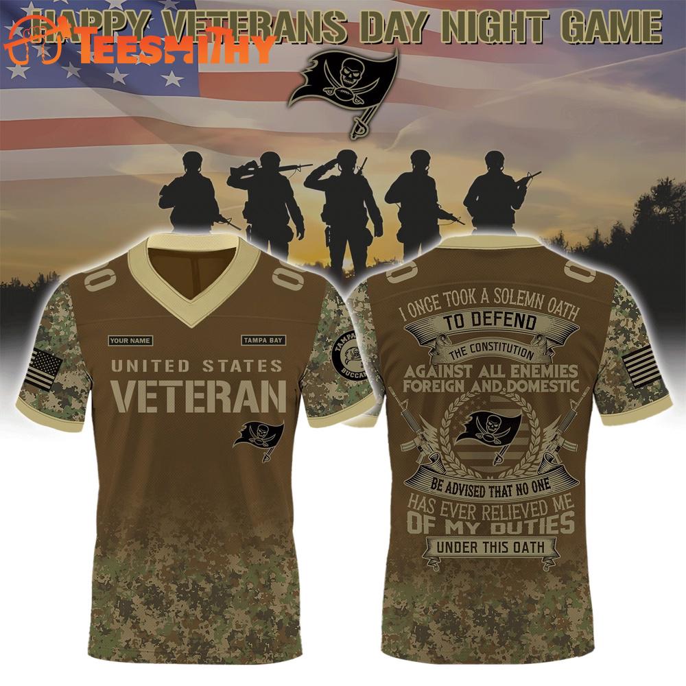 Special Edition Tampa Bay Buccaneers x Salute To Veterans Custom Football Jersey