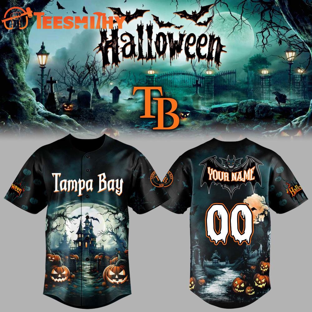Special Edition Tampa Bay Rays x Halloween Spooky Baseball Jersey
