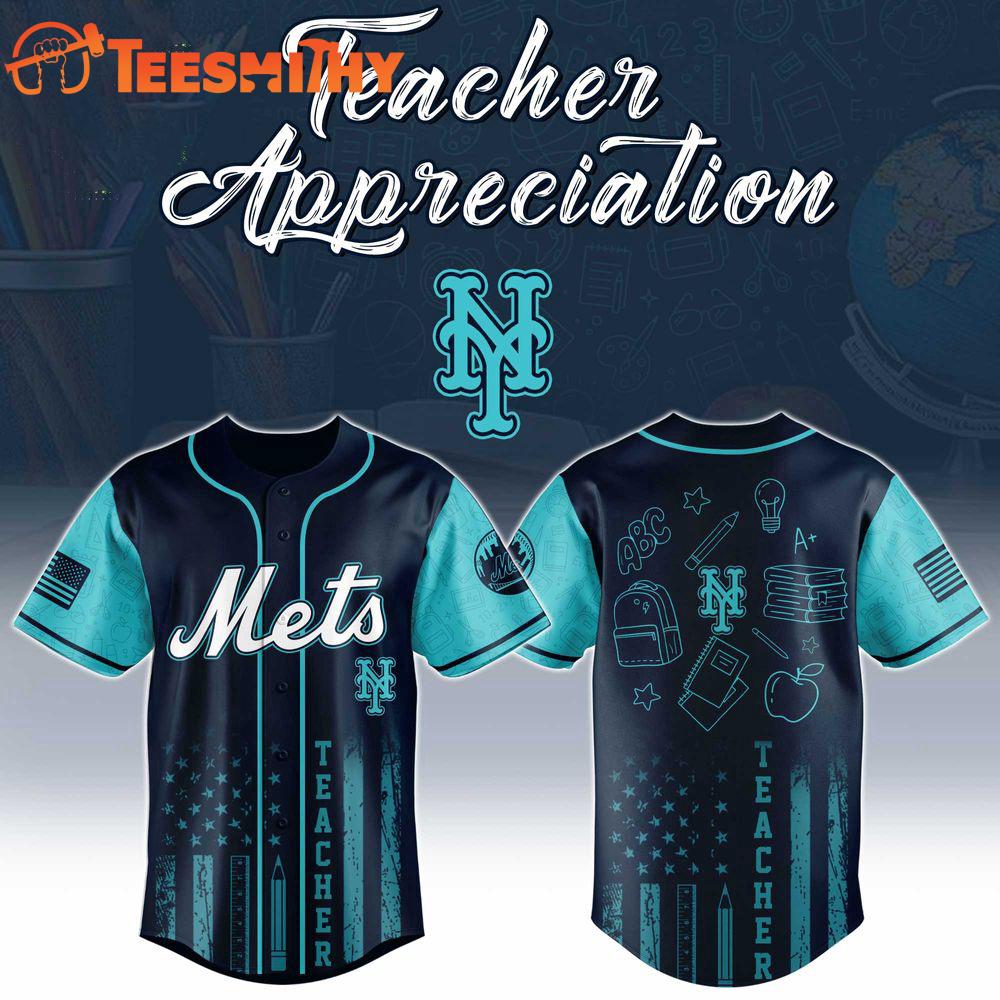 Special Edition Teacher Appreciation x New York Mets Custom Baseball Jersey