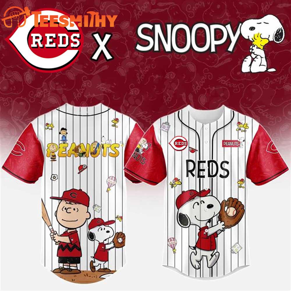 Special Edition The Peanuts x Cincinnati Reds Custom Baseball Jersey