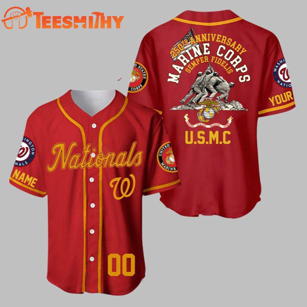 Special Edition U.S. ARMY'S 250TH Birthday x Washington Nationals Baseball Jersey