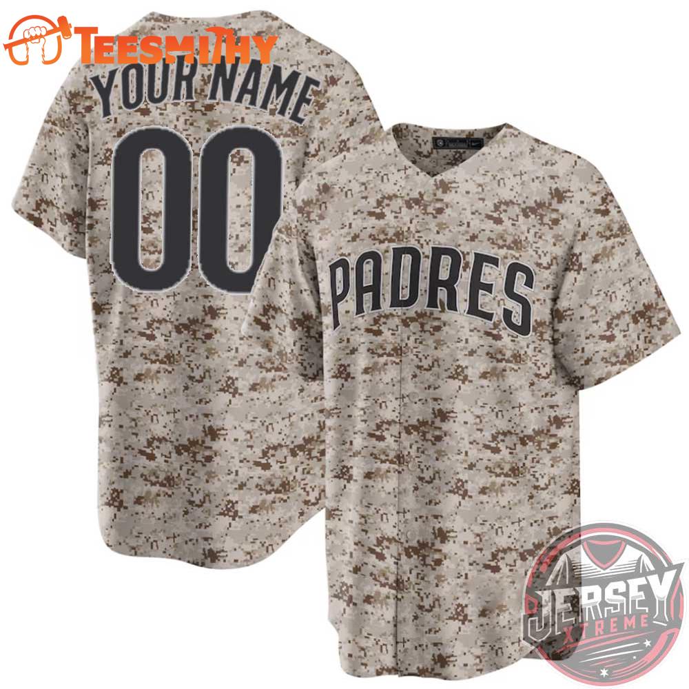 Special Edition USMC Camo San Diego Padres Custom Baseball Jersey
