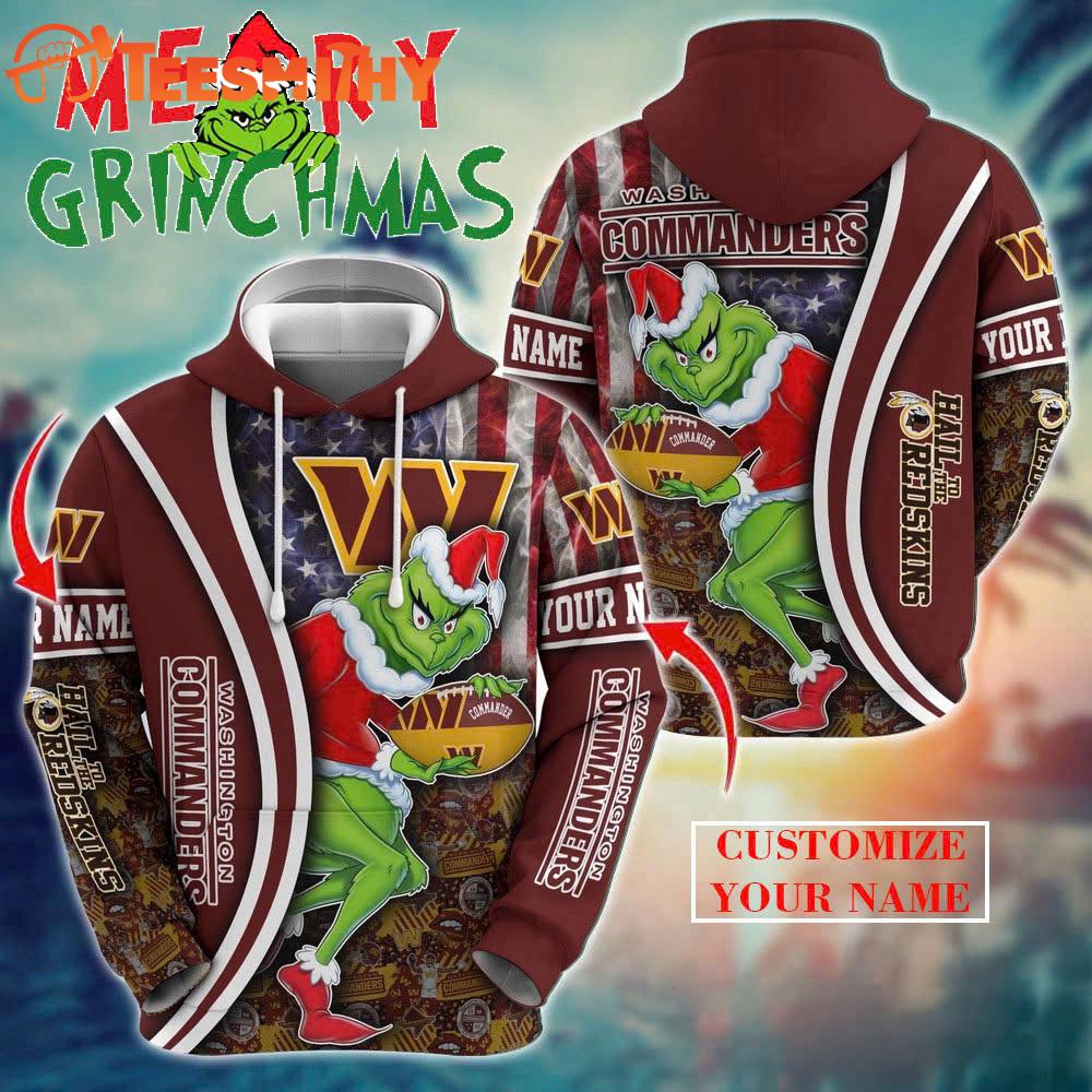 Special Edition Washington Commanders x The Grinch Christmas Custom Hoodie Shirt