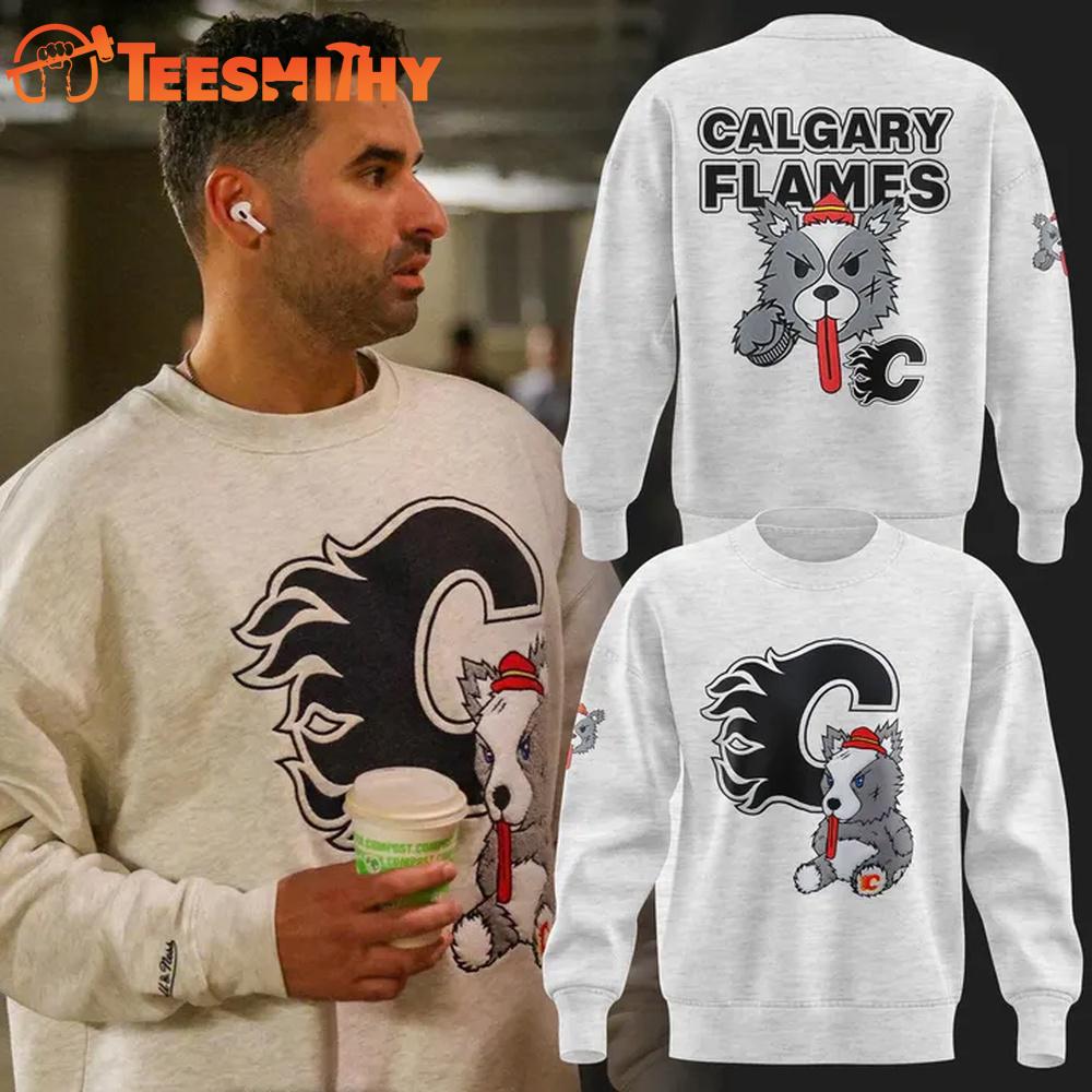 Special New Calgary Flames x Mitchell & Ness Sweatshirt