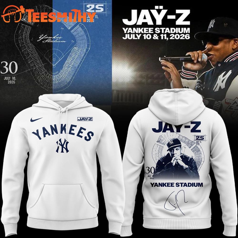 Special New JAY-Z Yankee Stadium Shows 2026 White Hoodie