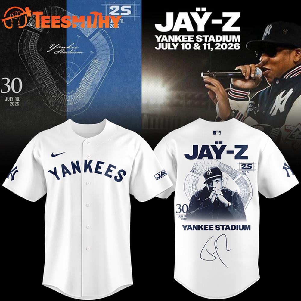 Special New JAY-Z Yankee Stadium Shows 2026 White Jersey Shirt