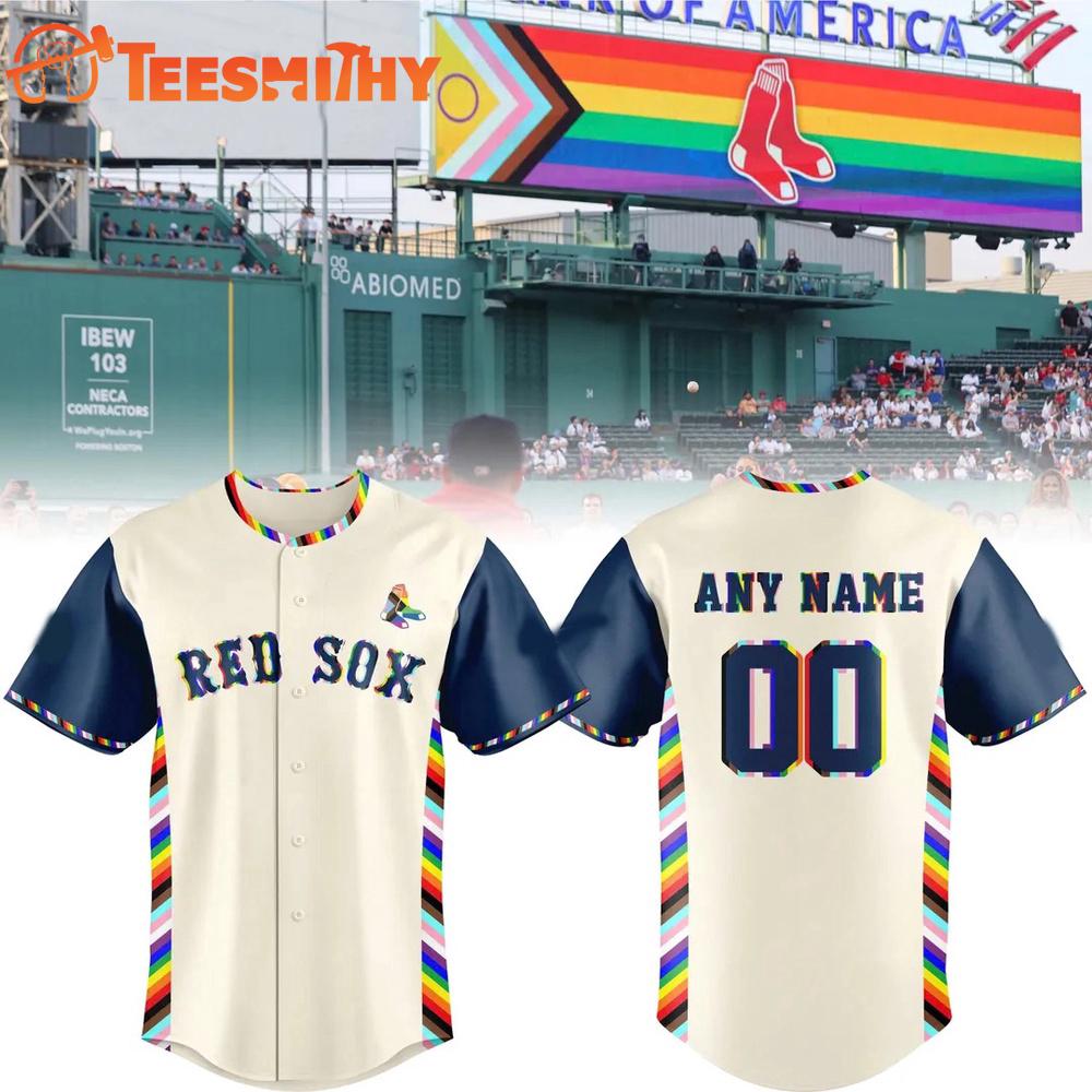 Special New Pride Day Boston Red Sox Logo Jersey Custom Baseball Jersey