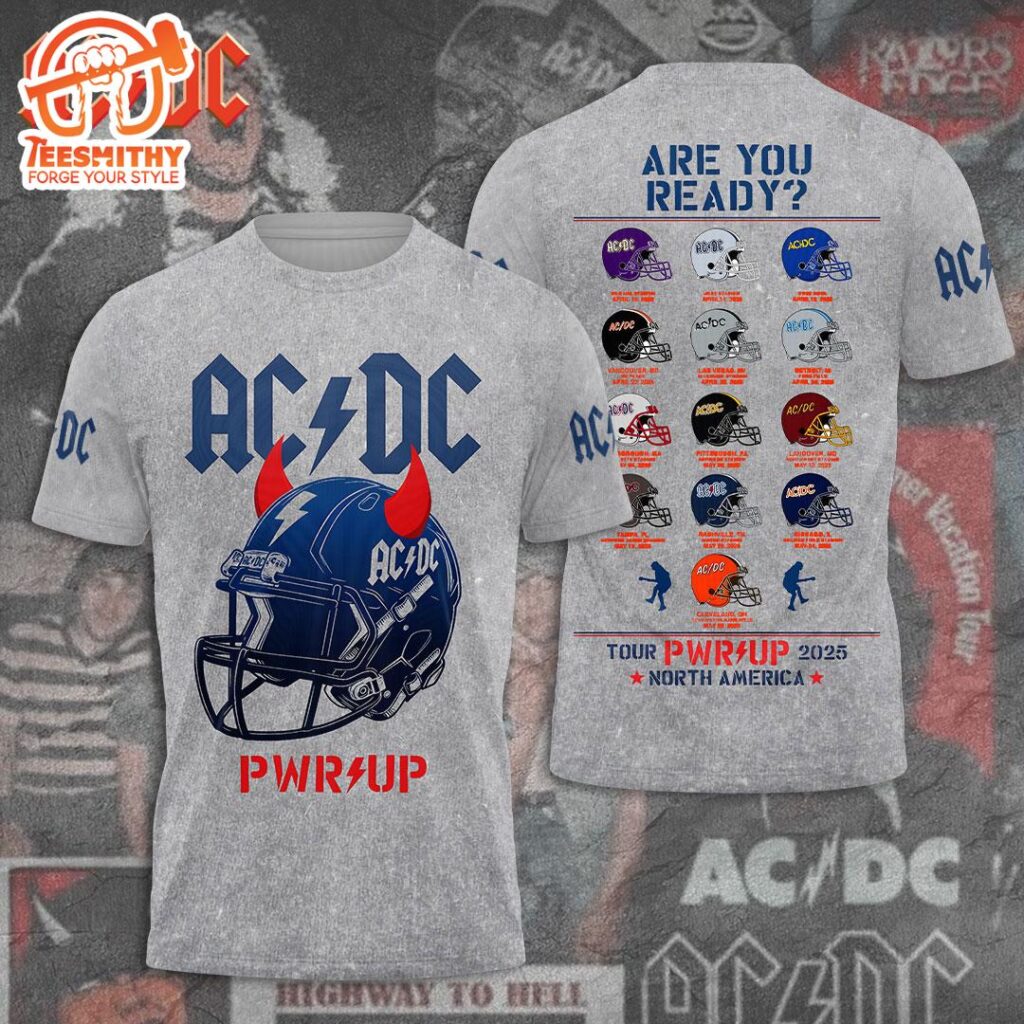 Sport ACDC Pwr Up Tour 2025 Festive 3D T-Shirt - Teesmithy