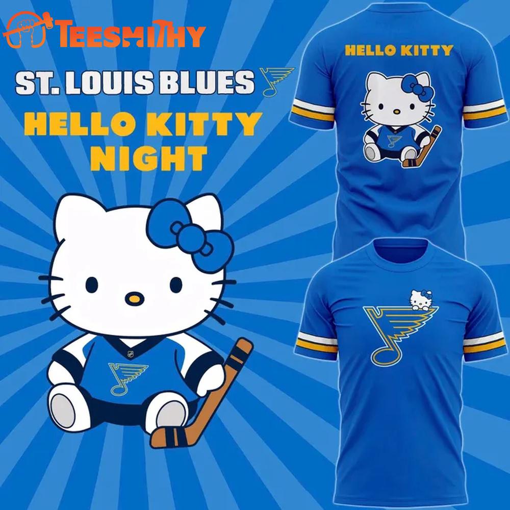 St. Louis Blues Hello Kitty Night 2025 Limited Edition T Shirt