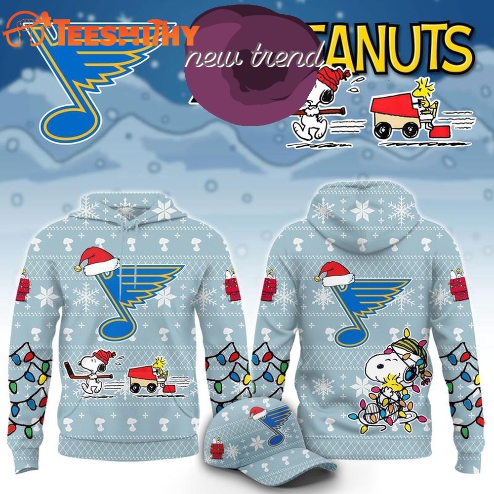 St. Louis Blues x Peanuts 2026 Christmas Limited Edition Hoodie