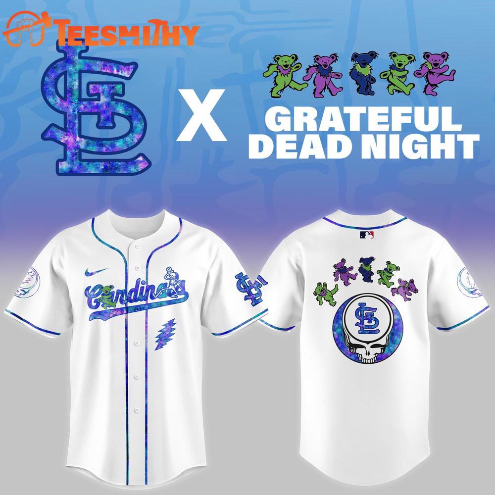 St Louis Cardinals 2025 Grateful Dead Night Game Baseball Jersey St Louis Cardinals 2025 Grateful Dead Night Game Baseball Jersey