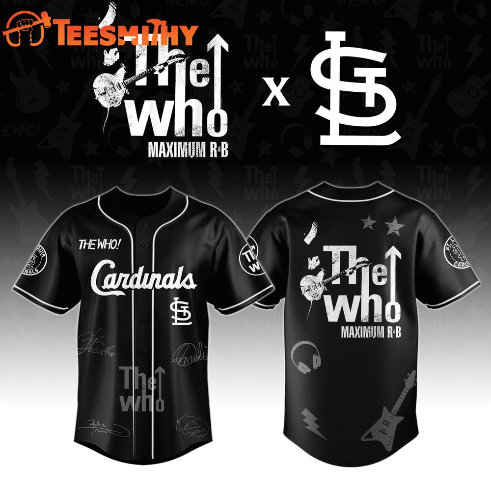 St. Louis Cardinals The Who The Song Is Over North American Farewell Tour Baseball Jersey St. Louis Cardinals The Who The Song Is Over North American Farewell Tour Baseball Jersey