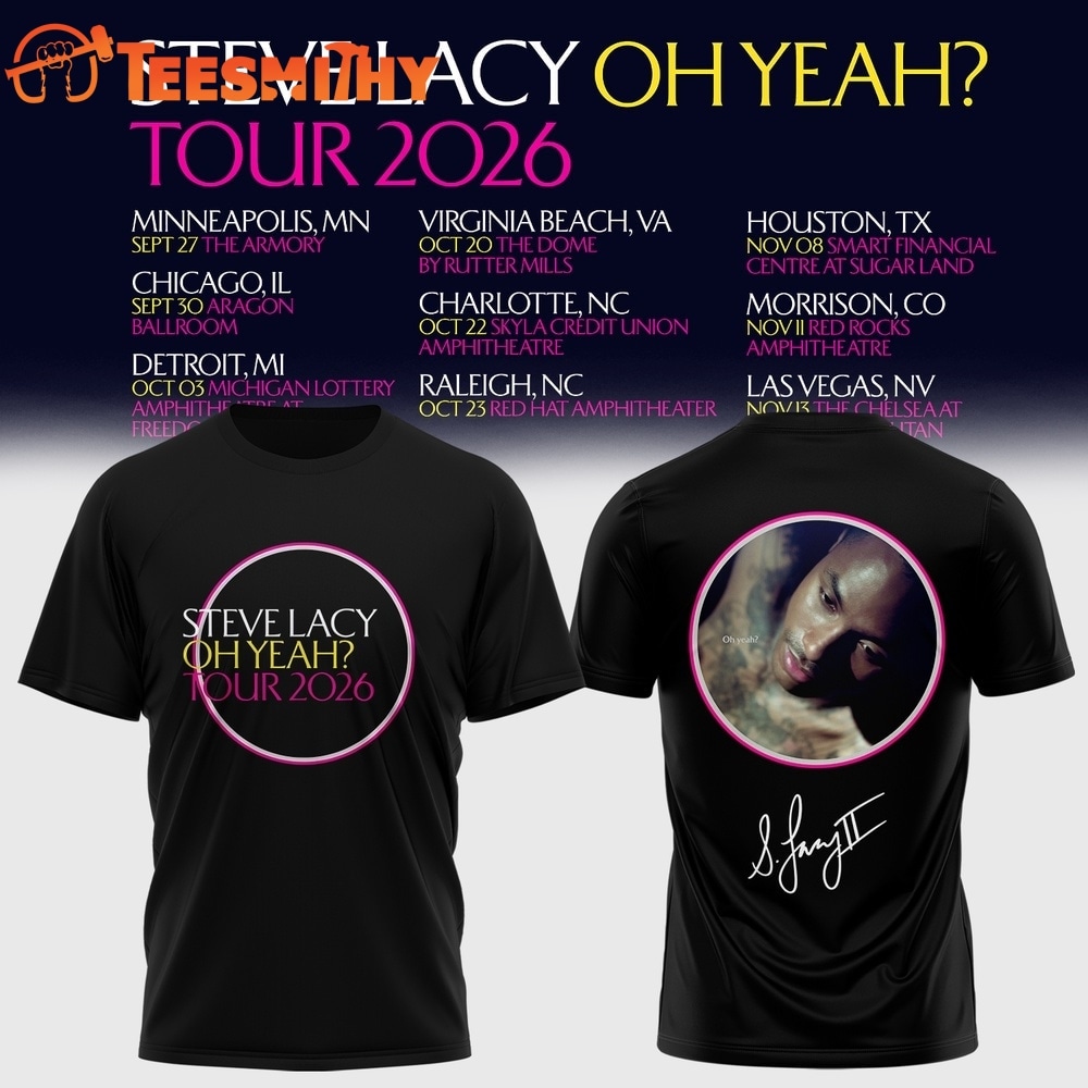 Steve Lacy Oh Yeah Tour 2026 Limited Edition Signature T Shirt