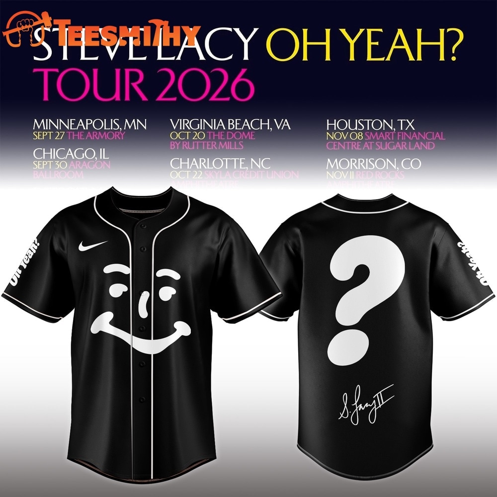 Steve Lacy Oh Yeah Tour 2026 Signature Baseball Jersey