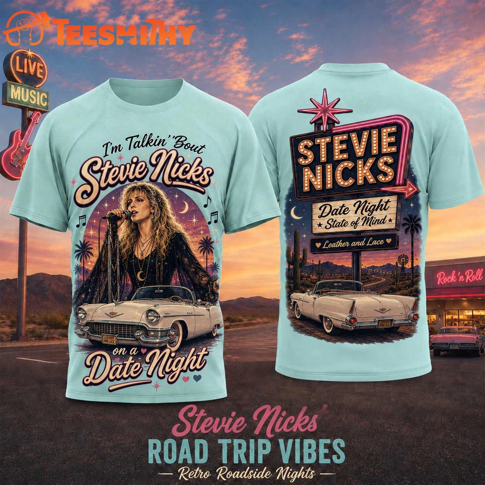 Stevie Nicks Road Trip Vibes Unisex 3D T Shirt