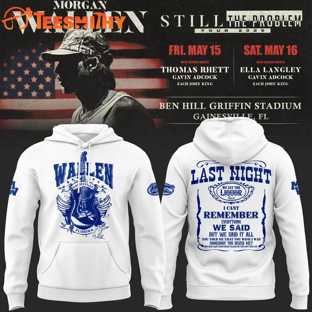 Still the Problem Tour Morgan Wallen x Florida Gators 2026 Limited White Hoodie