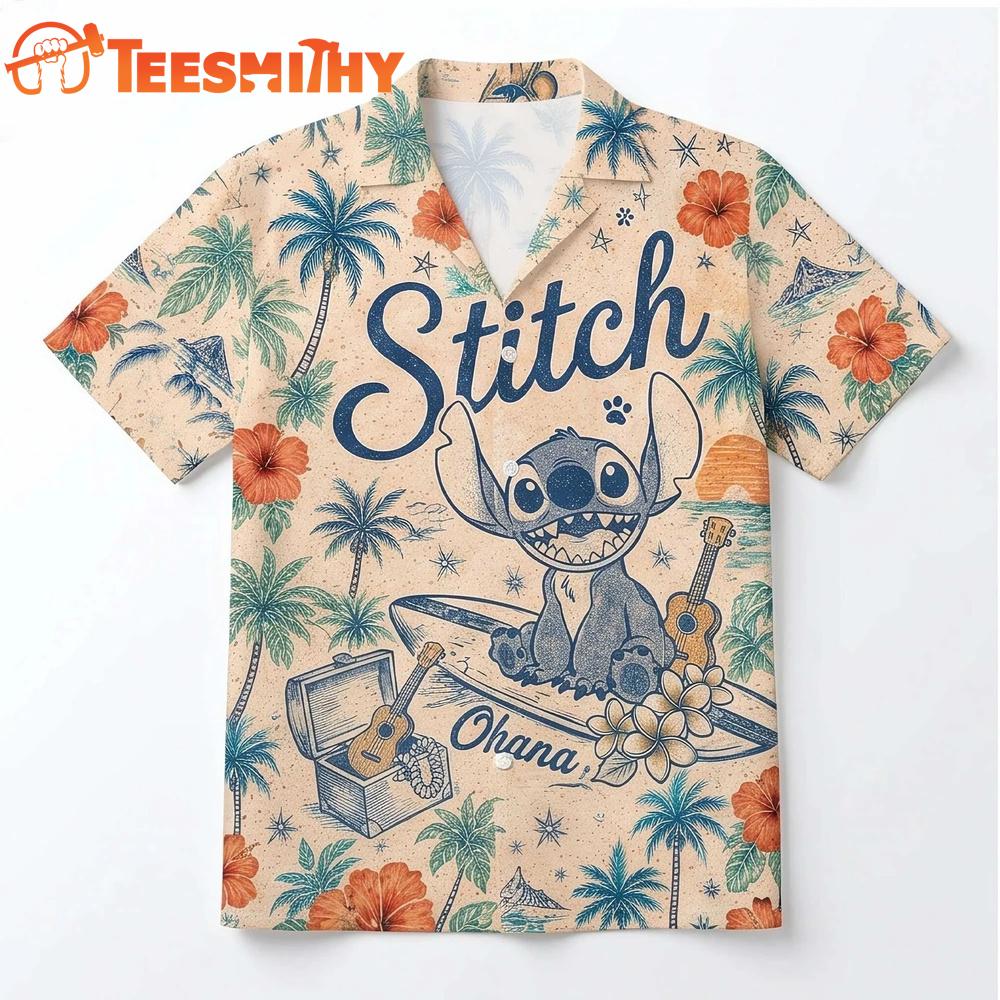 Stitch Tropical Summer Vibes Hawaiian Shirt