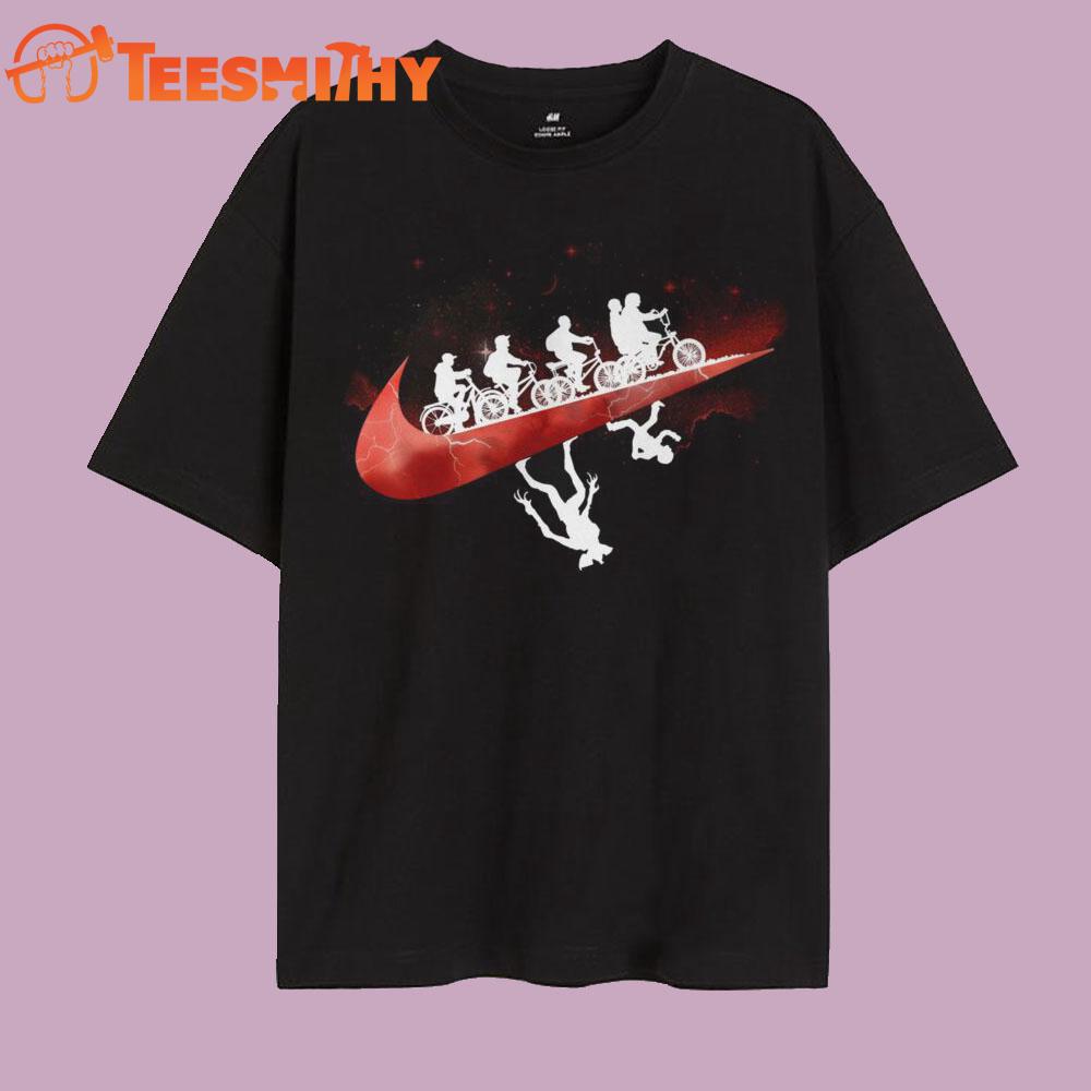 Stranger Things 5 Movies Nike Logo Vintage T Shirt