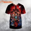Stranger Things x Kyle Lambert Poster Season 5 Art 3D Shirt