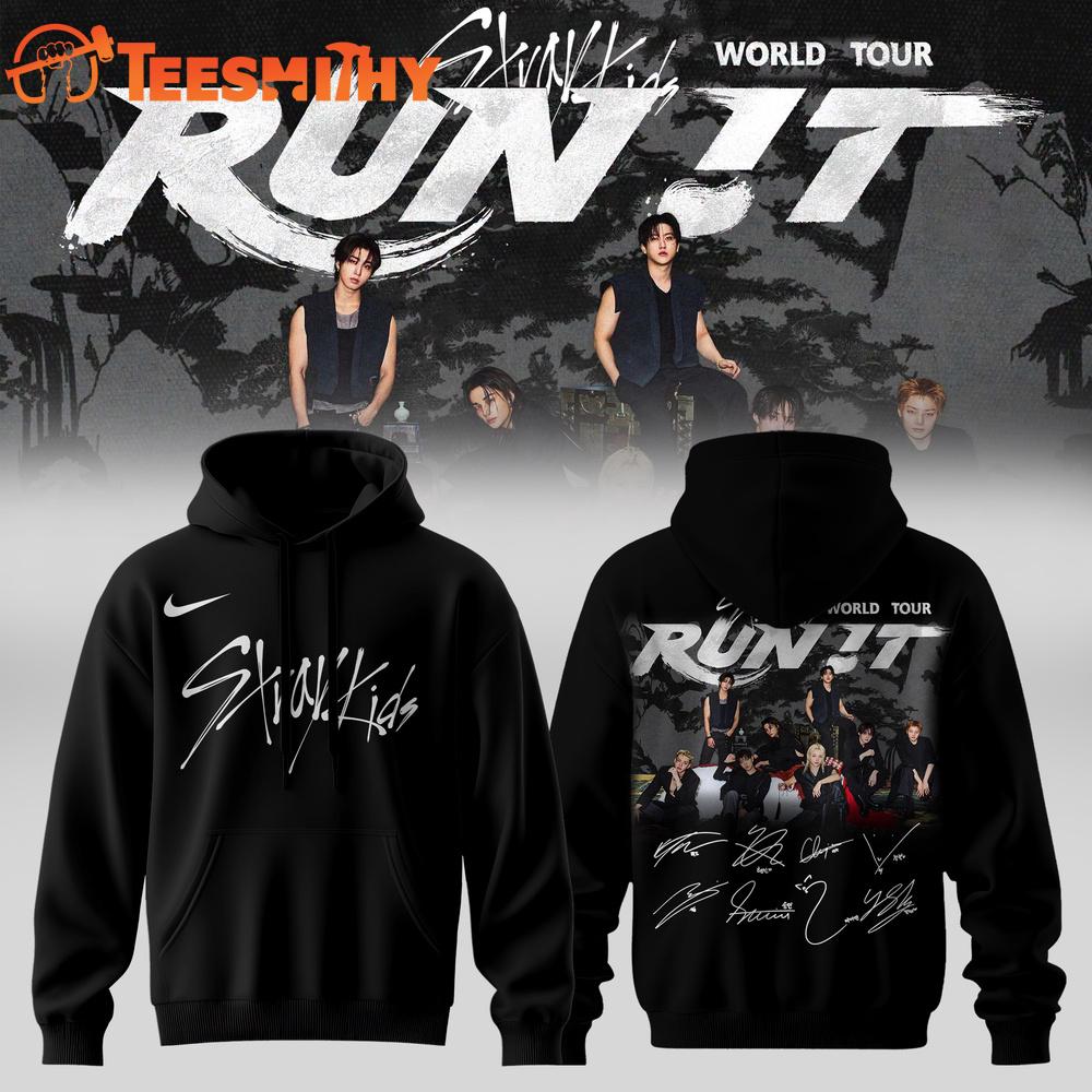 Stray Kids World Tour RUN IT Signature 2026 Hoodie