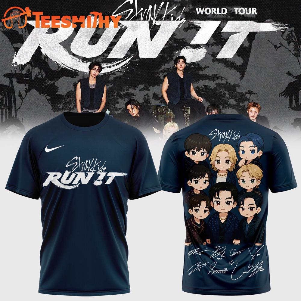 Stray Kids World Tour RUN IT World Tour 2026 T Shirt