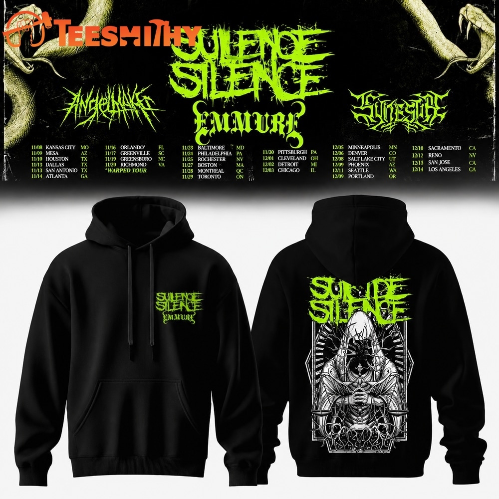 Suicide Silence Reminders of Hell Tour 2026 Graphic Hoodie