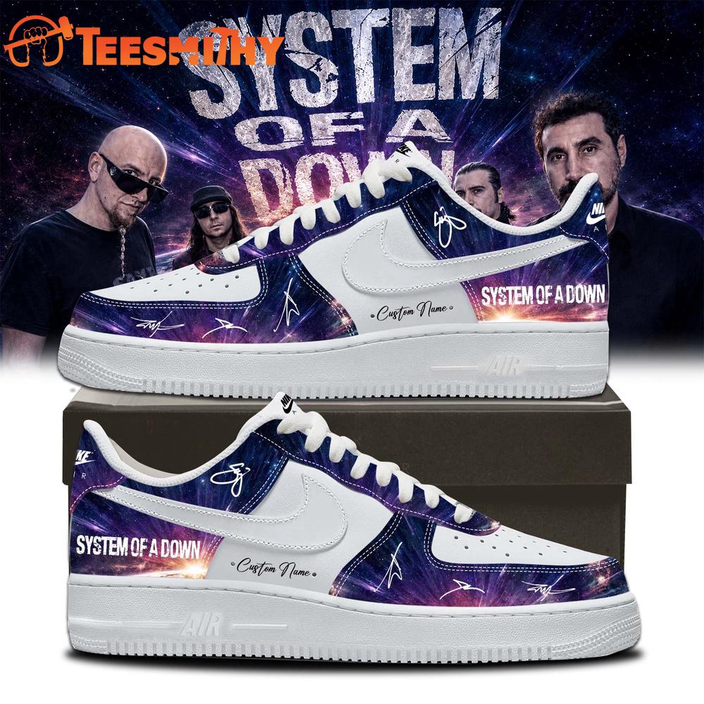 System of a Down Europe UK Stadium Tour 2026 Signature Air Force 1 Shoes Sneaker