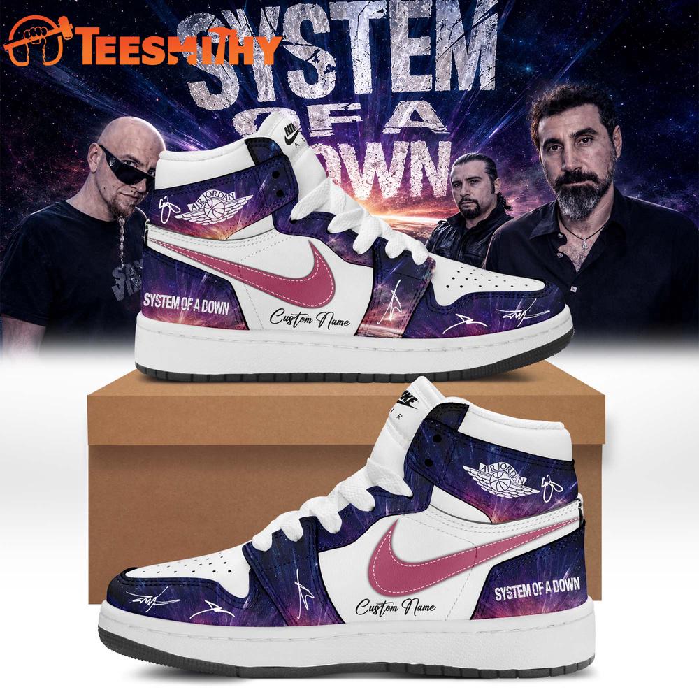 System of a Down Europe UK Stadium Tour 2026 Signature Air Jordan 1 Hightop Shoes