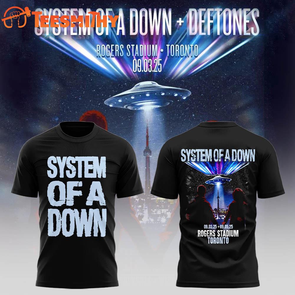 System Of A Down September 2025 Rogers Stadium Toronto Tour 3D Shirt