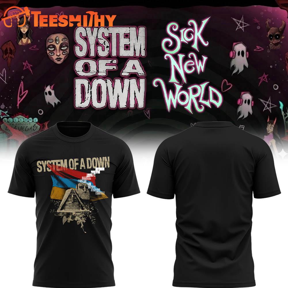 System Of A Down Sick New World 2026 Black T Shirt
