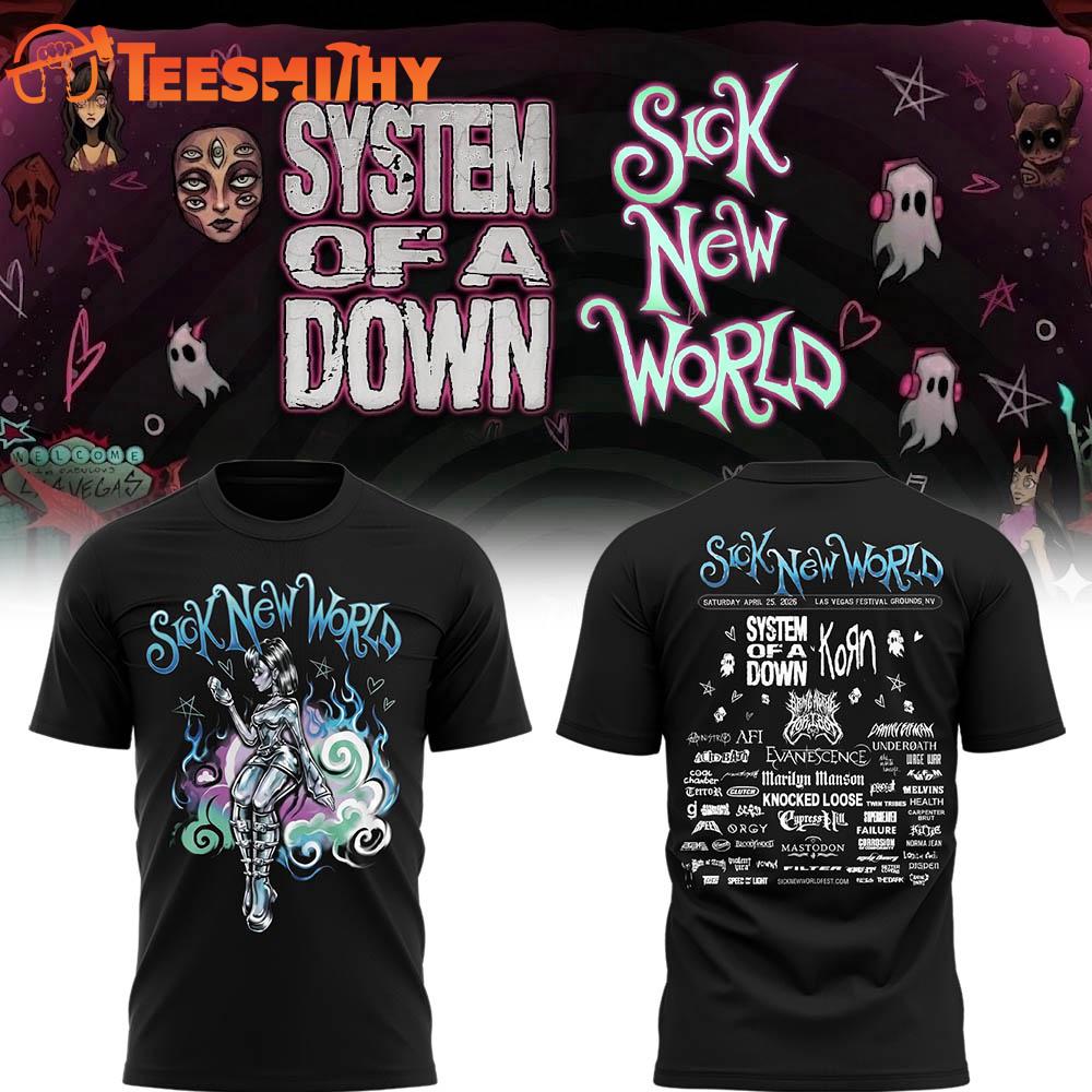System Of A Down Sick New World 2026 Limited Edition 3D Shirt