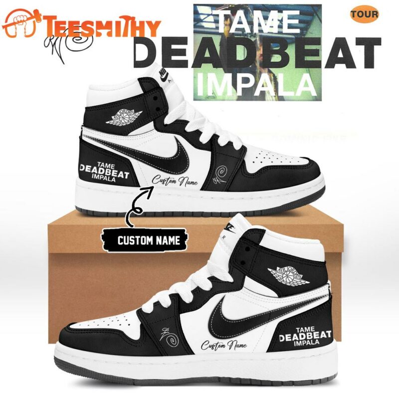 Tame Impala Deadbeat Tour 2026 Limited Edition Signature Black Air Jordan 1 Shoes