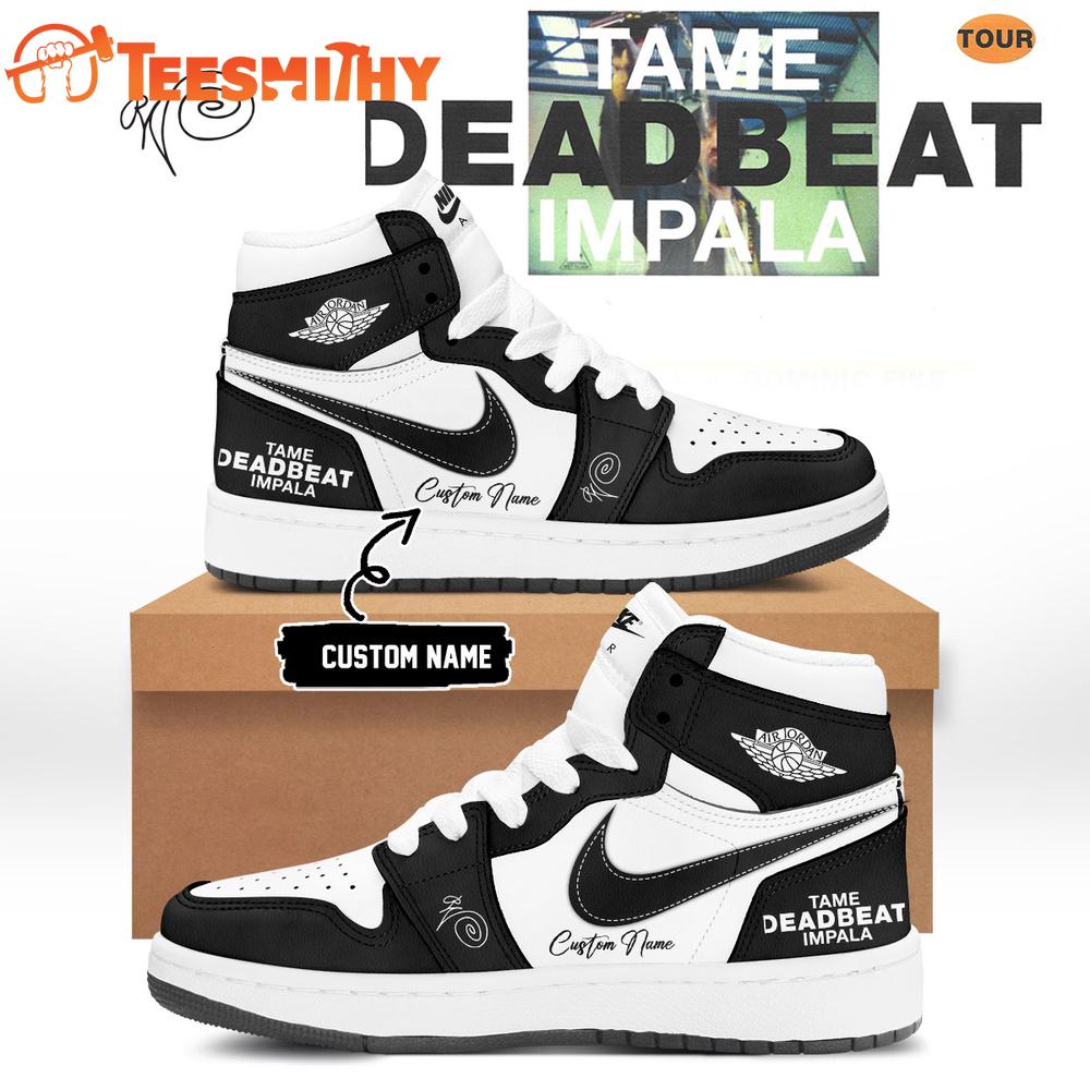 Tame Impala Deadbeat Tour 2026 Limited Edition Signature Black Air Jordan 1 Shoes
