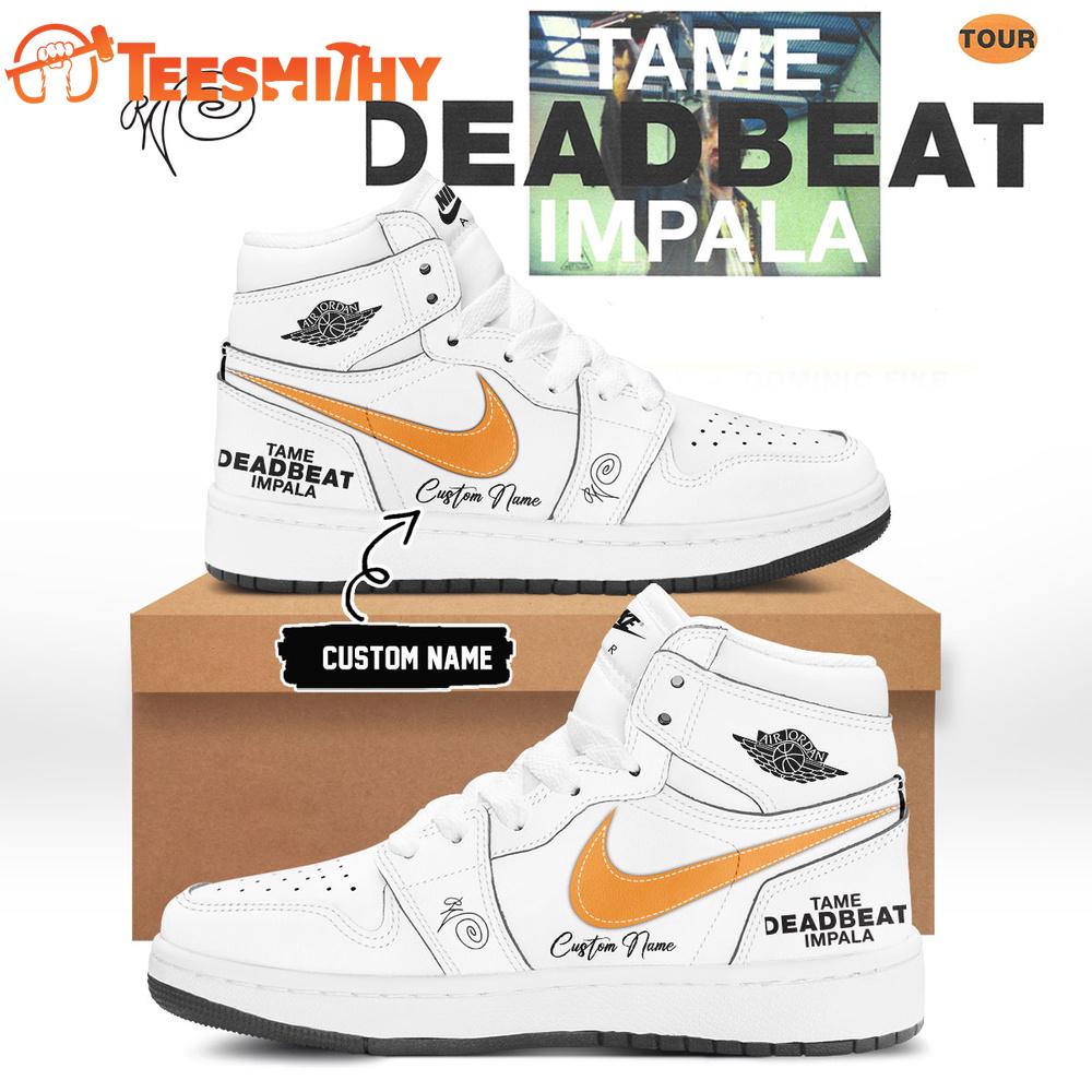 Tame Impala Deadbeat Tour 2026 Limited Edition Signature White Air Jordan 1 Shoes